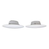 1970s Pair of Arne Jacobsen 'Eklipta' Wall or Ceiling Light for Louis Poulsen, Denmark