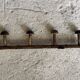 Old wooden wall coat rack
