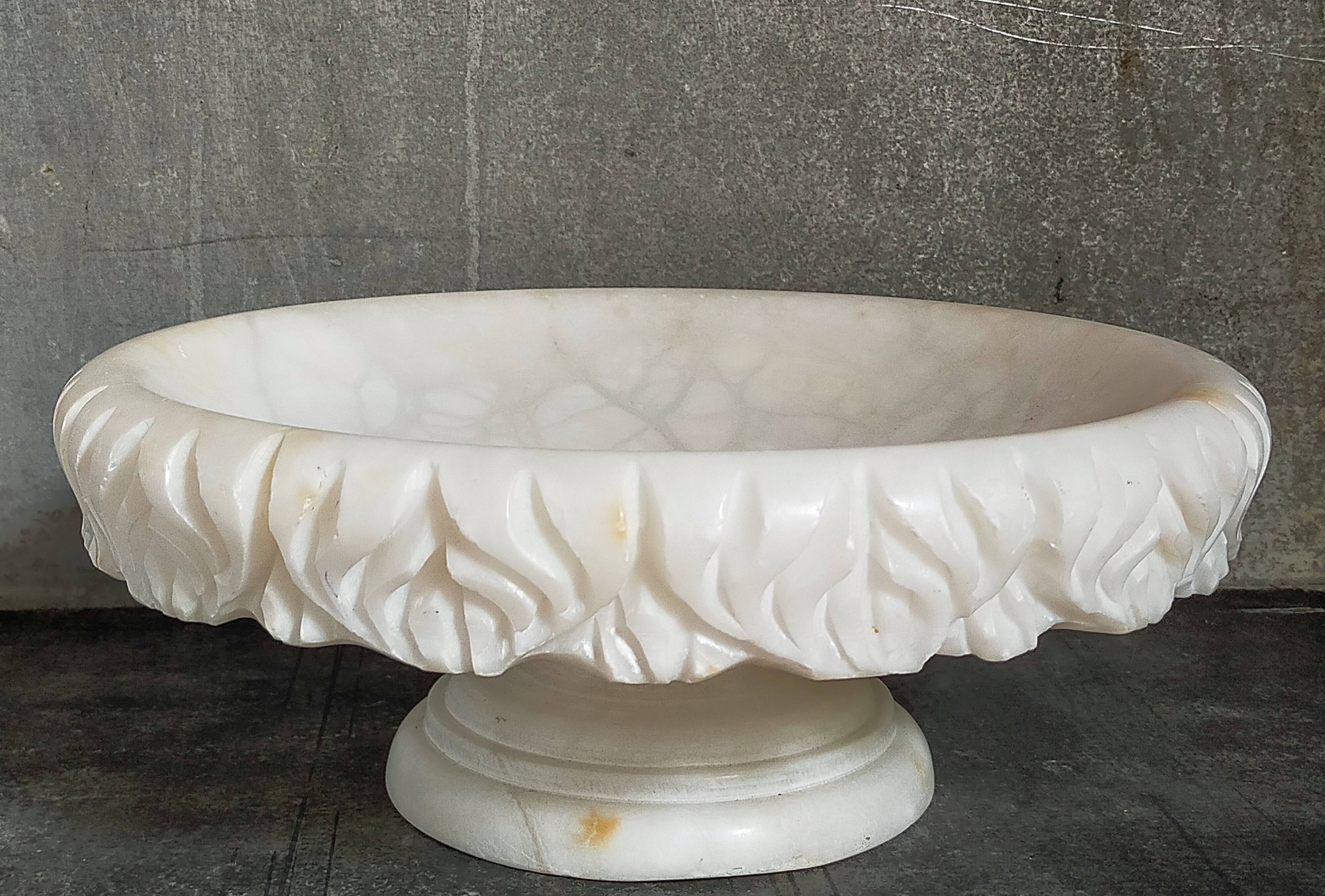 Alabaster fruit bowl from the 70s