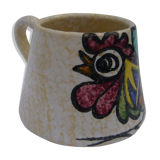 Vintage ceramic pitcher with rooster decoration