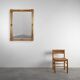 Mid-century rectangular gilt Mirror by Deknudt, Belgium 1980s