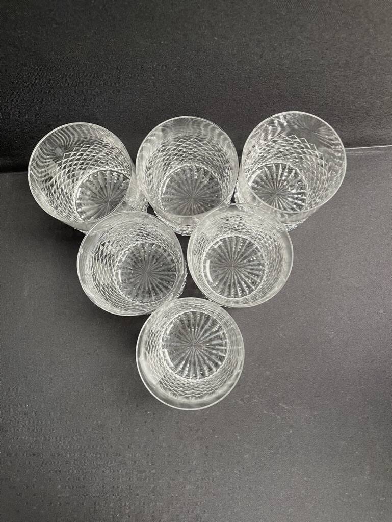 6 Cut crystal whiskey glasses
