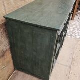 Ancien buffet vitré en teck birman