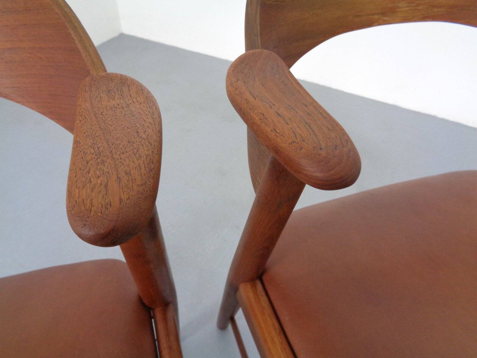 Teak dining chairs in teak by Korup Stolefabrik, Denmark, 1960s, set of 2.