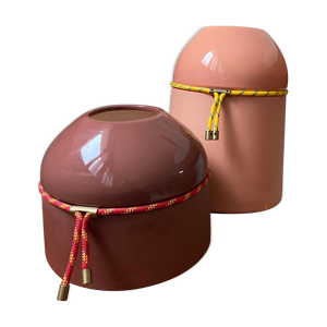 Lot de deux vases design en céramique