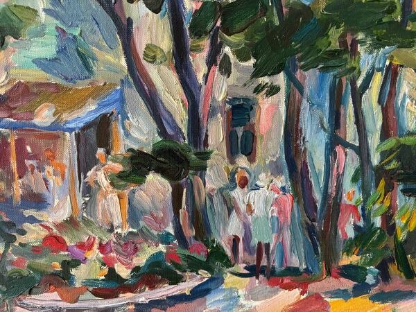 Paysage école russe signée