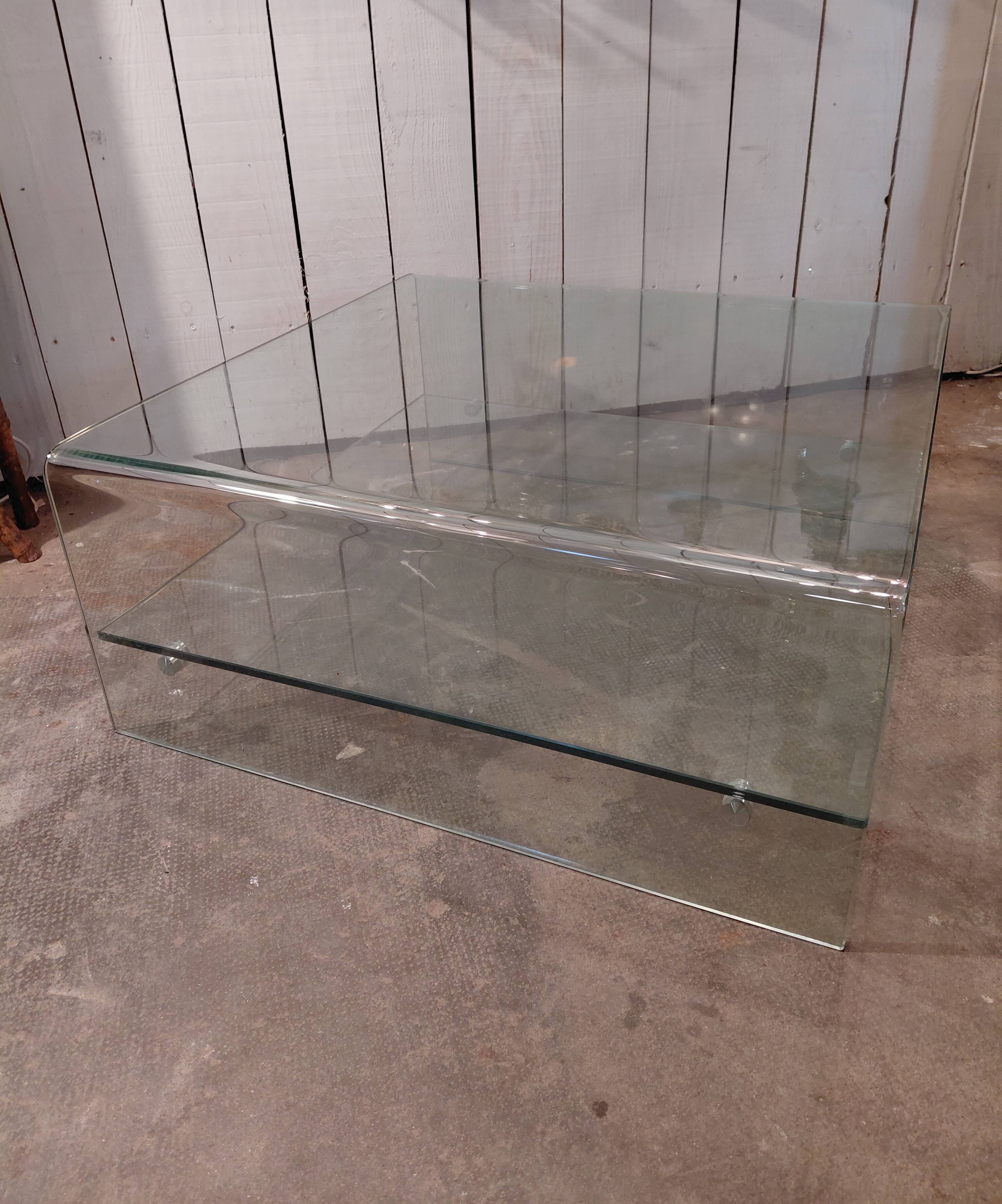 Glass coffee table
