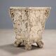 Antique plaster vase decorated with bunches of grapes, Italy, 19th century.