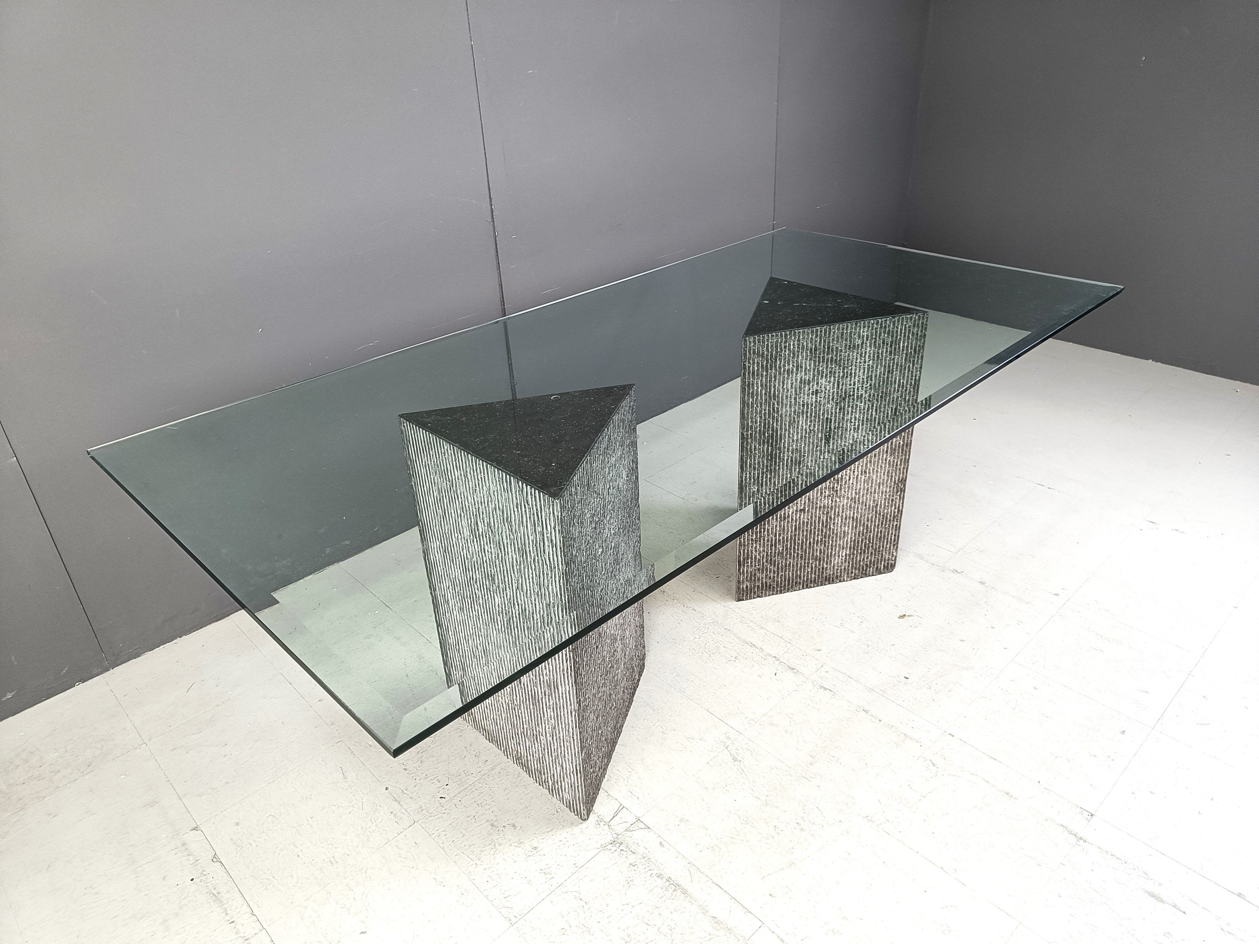 Vintage brutalist dining table, 1970s