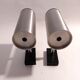 Pair of brushed aluminum wall lamps Staff 1970