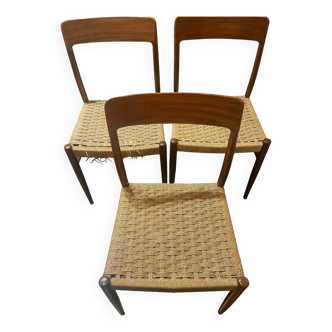 Lot 3 Lübke rope chairs