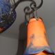 Art Deco Lustre Noverdy France in beaten iron