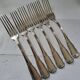 6 Boulenger Silver Metal Table Forks