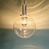 Space Age pendant light in bubbled blown glass, 1970s