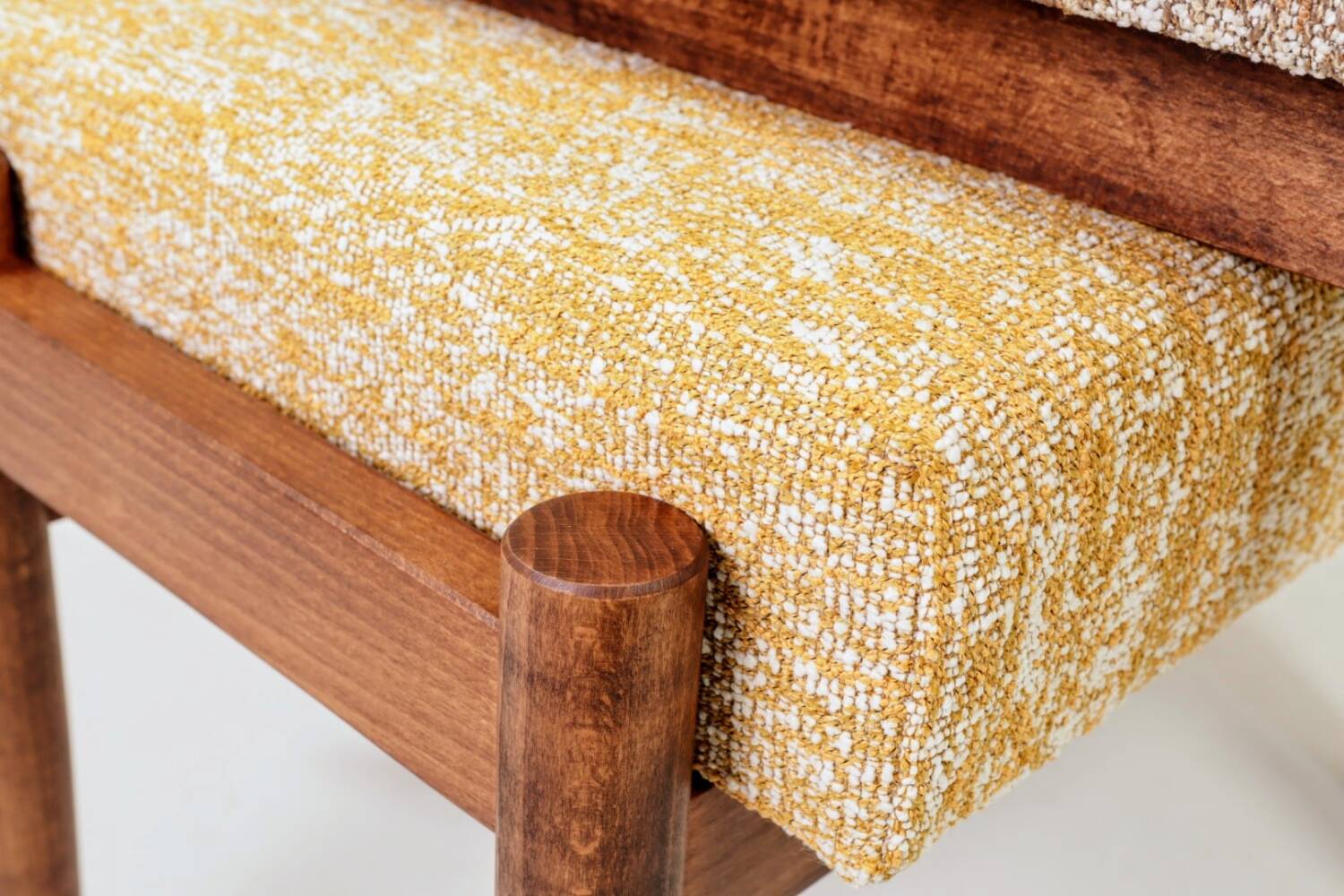 Scandinavian stool yellow mellow chocolate brown granola Set of 2