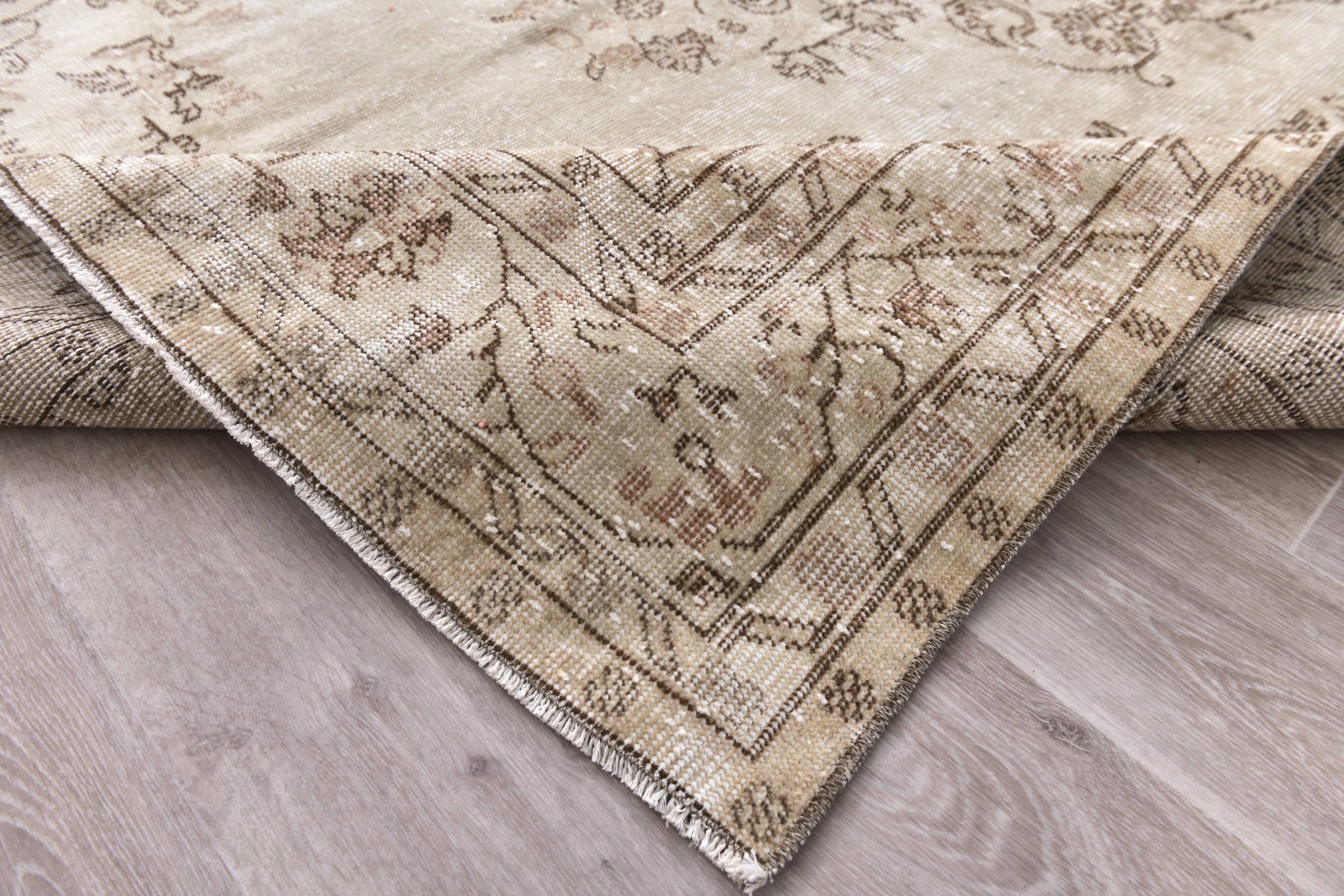 56s Brown & Beige Classic Vintage Rug  195x305Cm