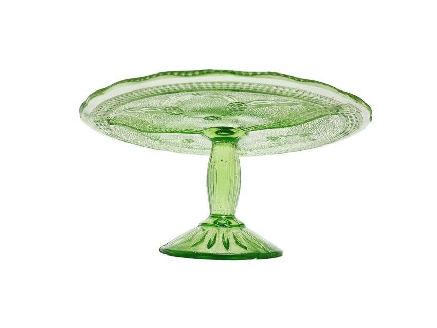 Cake bowl on stand from Ząbkowice Glassworks, 1970s