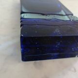 Vase en verre épais bicolore
