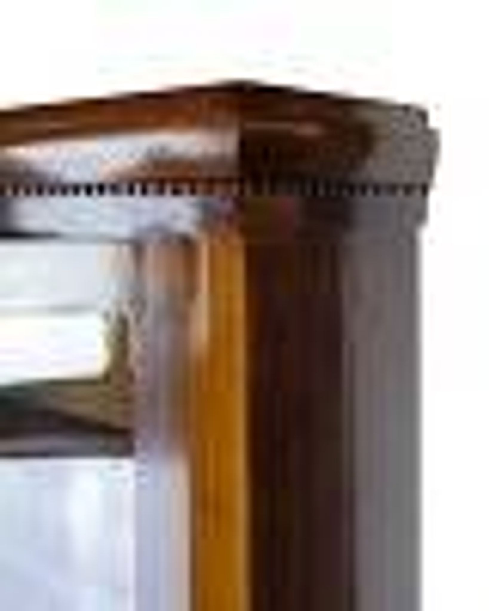 Antique display cabinet with adjustable shelves - Mahogany - Hand polished - 1920s
