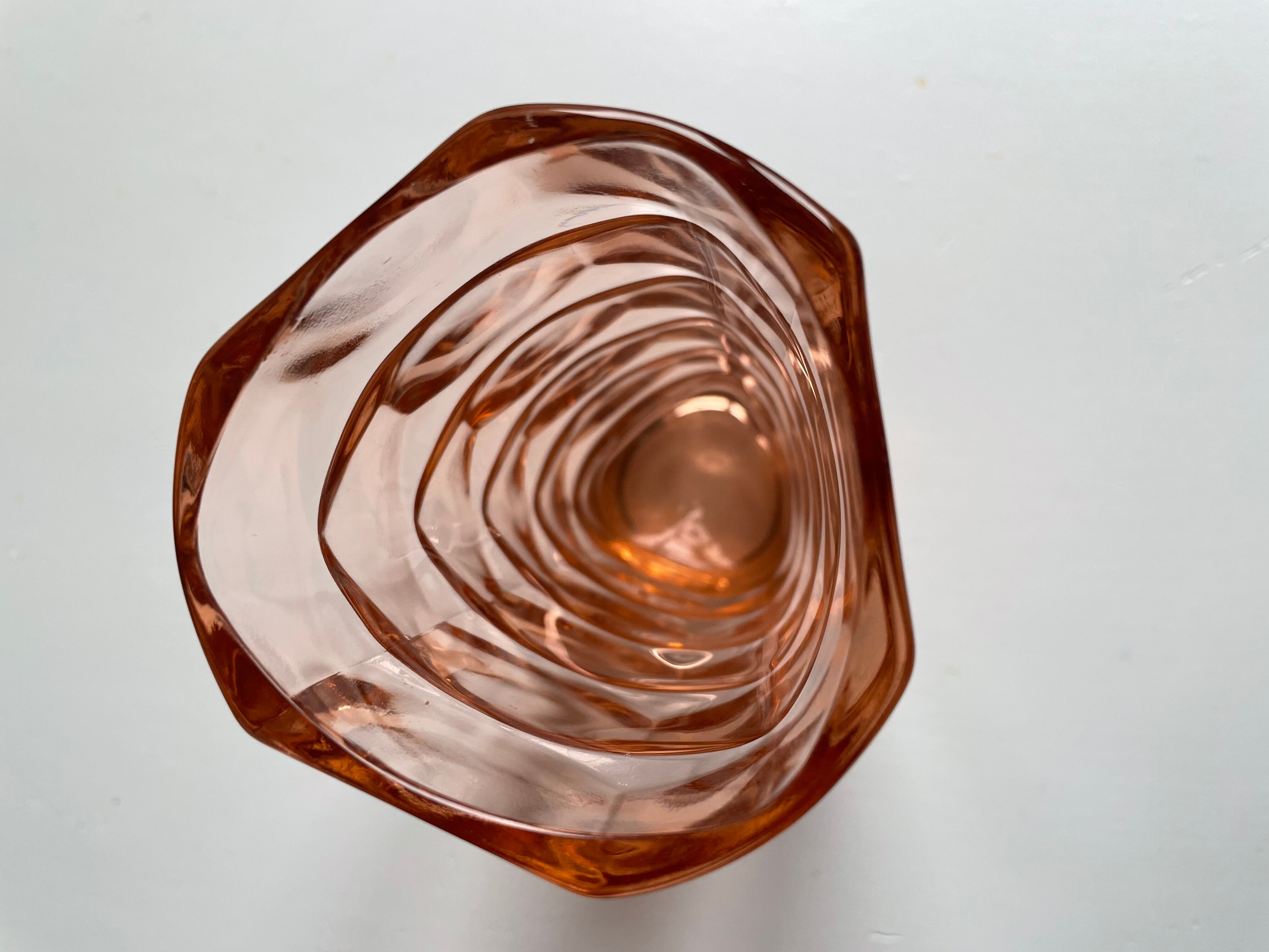 Rosaline moulded glass vase