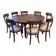 Mahogany round table in Louis Philippe style and 8 period chairs from the early 19th century.