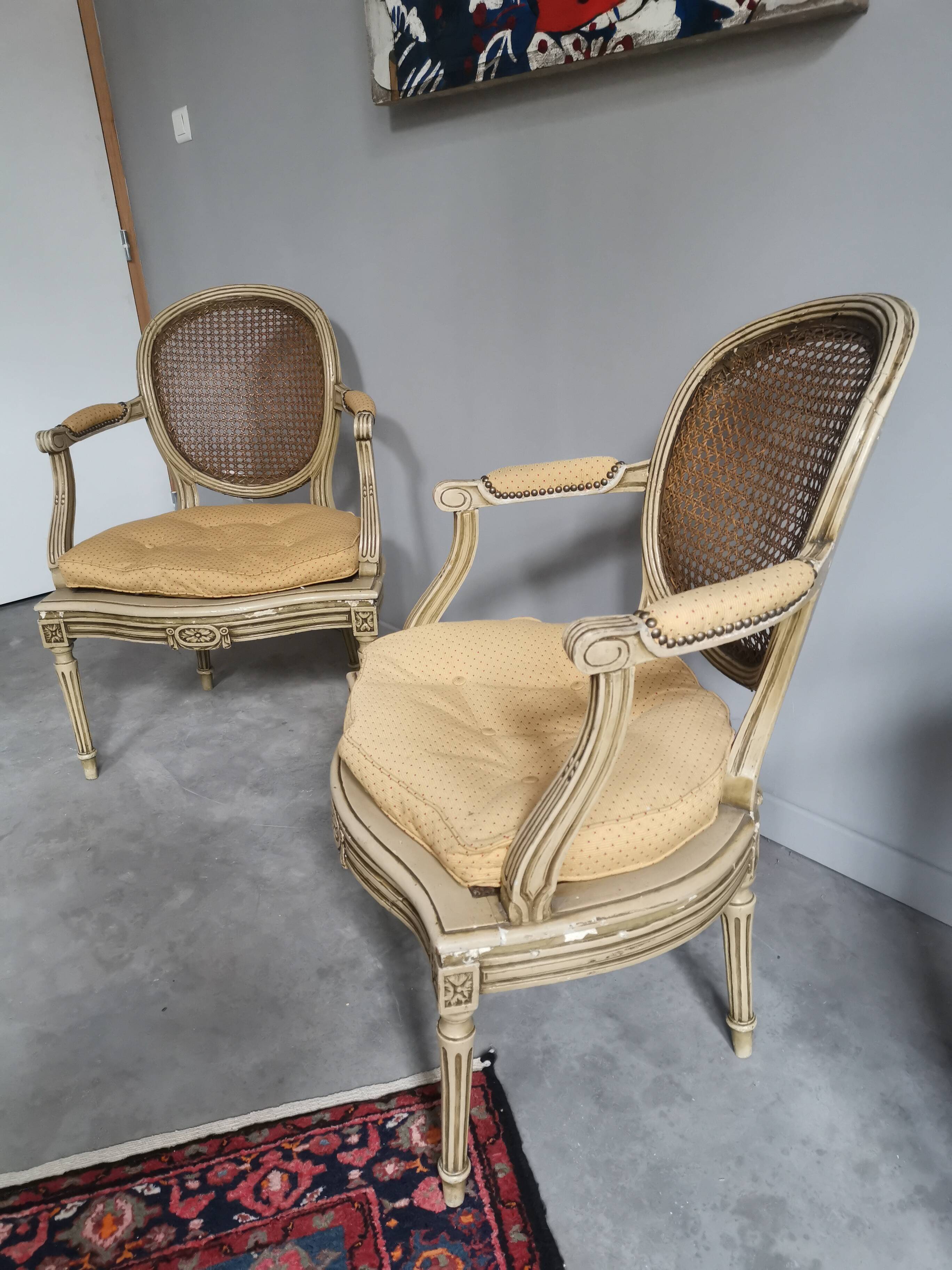 Pair of Louis XVI armchairs