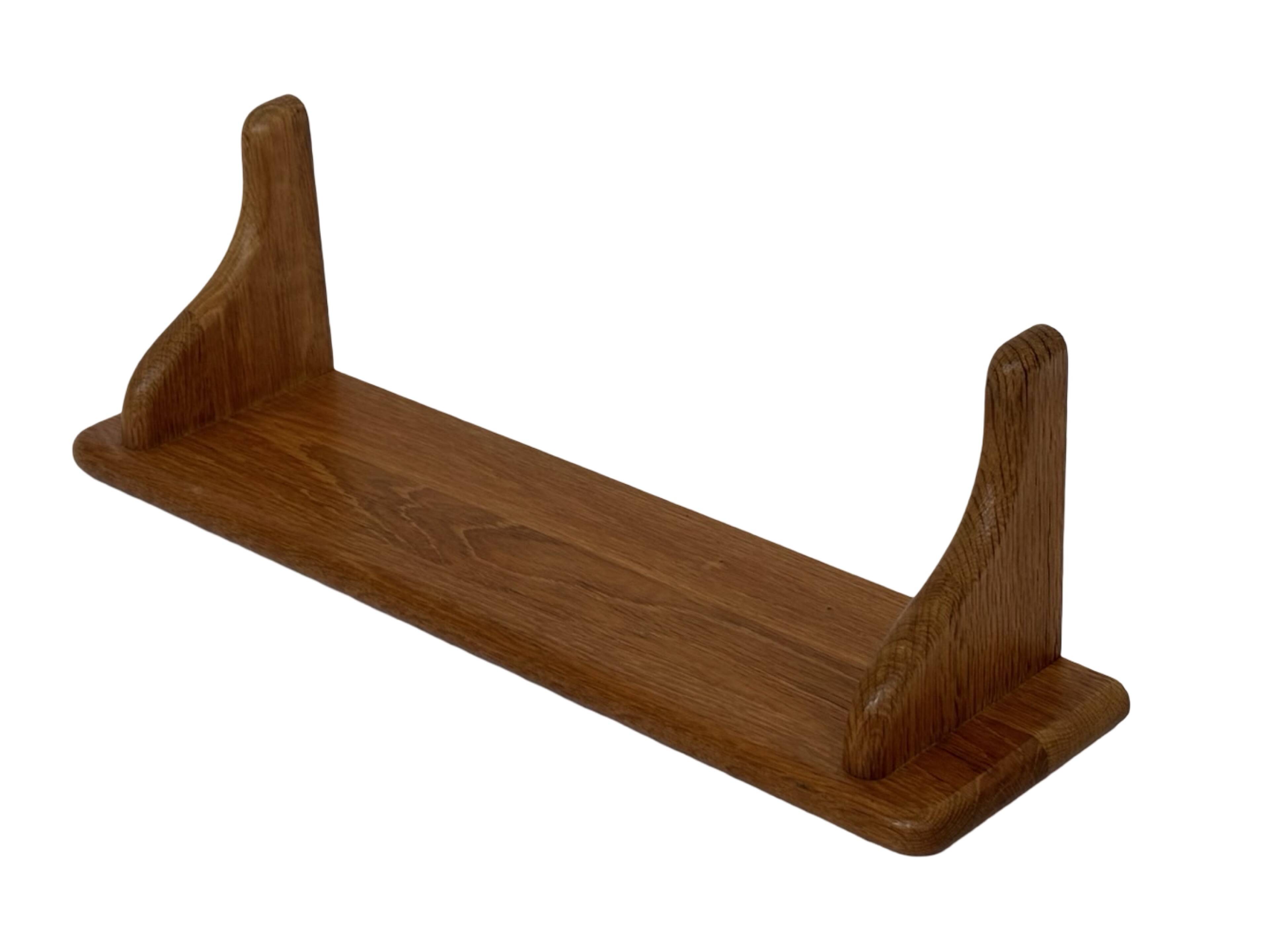 Vintage book shelf wall rack 1970s wood minimalist design