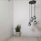 Cascade chandelier - vintage - aluminum and glass