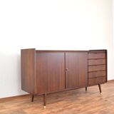 Mid-Century German Walnut Sideboard from Möbelhaus Alfred Hübner, 1960s.