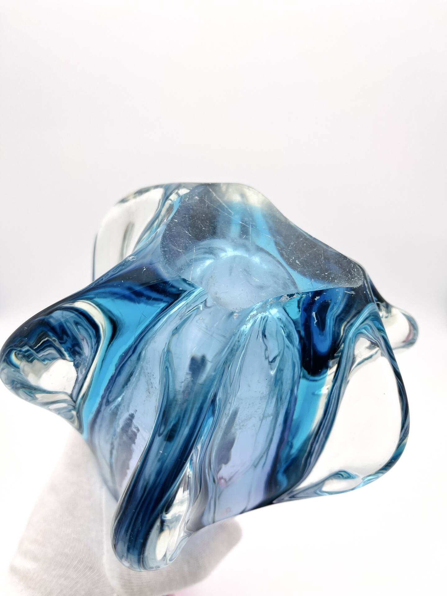 Giant Murano Vase Fratelli Toso Sommerso Gradient 51cm 4.2kg 60s 70s
