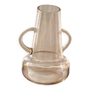 Vase transparent marron