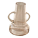 Amber brown transparent vase with handles