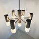 Chrome and glass chandelier, 1970s