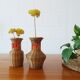 Pair of rattan vases, braided vase 1960