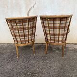 Pair of Baumann fan armchairs