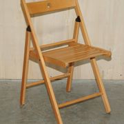 Set of 4 folding steamer chairs in oak from around 1940.