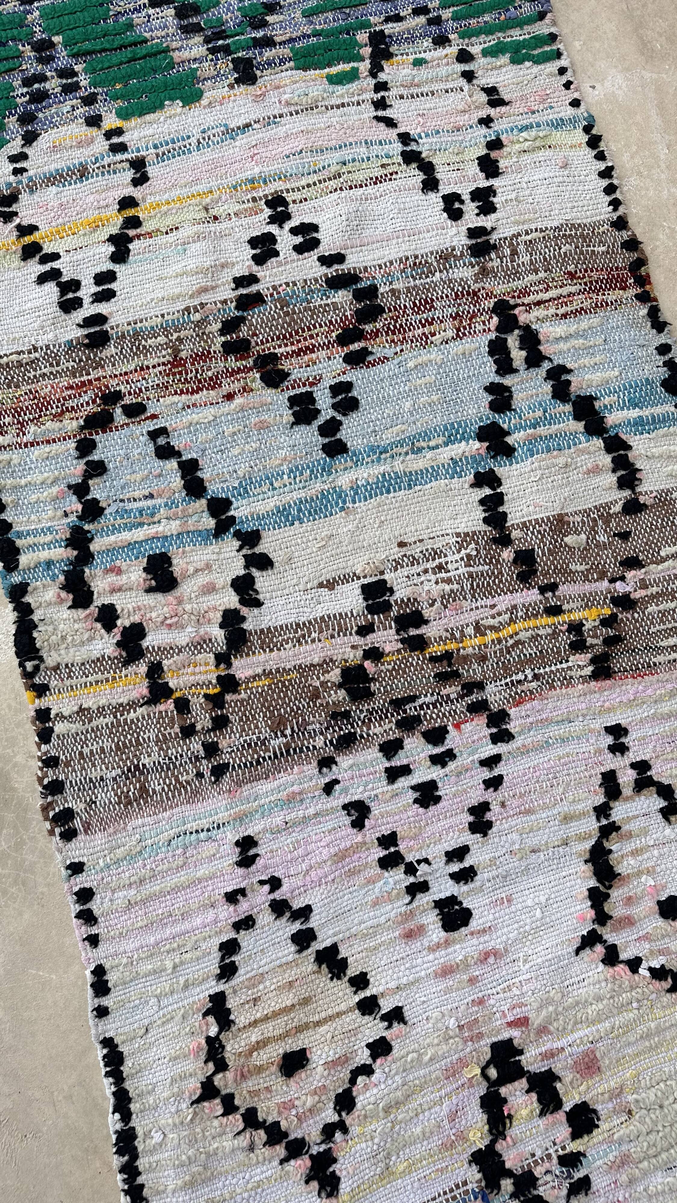 Tapis Marocain Boujad coloré - 80 x 228 cm