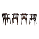 ✨ Set of 4 vintage curved wood armchairs – Timeless elegance