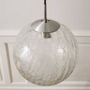 Suspension globe cracked glass Raak design, 1970
