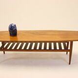 Teak coffee table with magazine rack