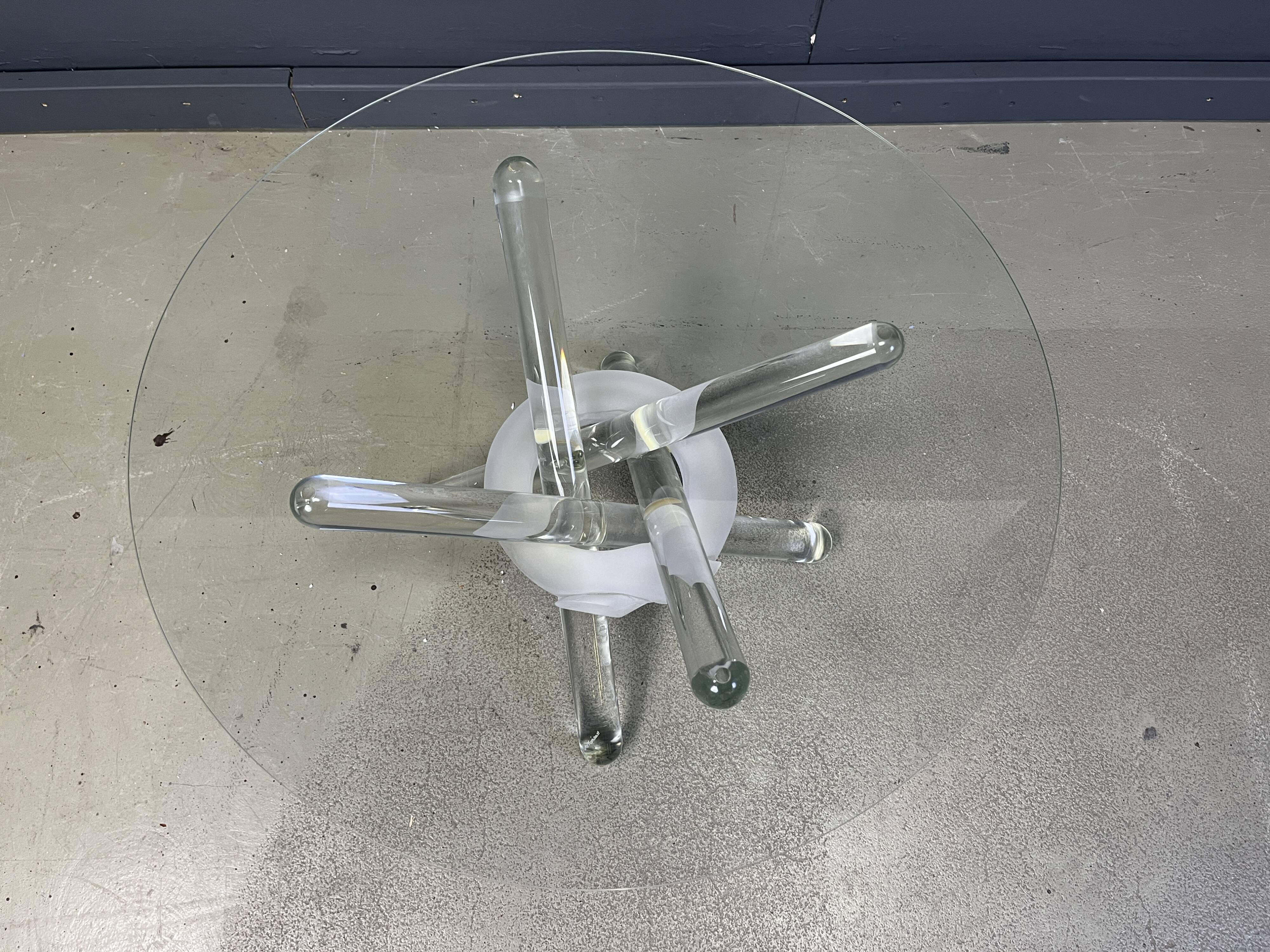 Murano glass arlequin coffee table by Maurice Barilone, 1980s