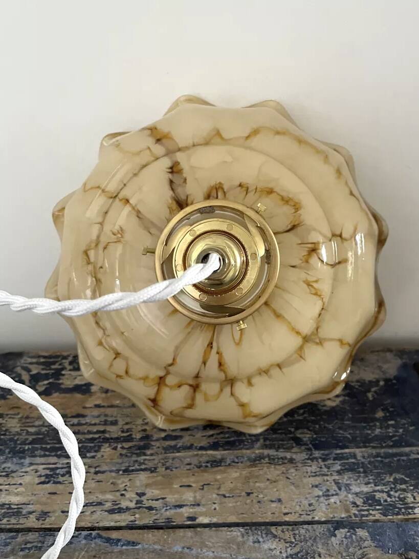 Marbled opaline pendant light