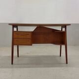 Petite Teak Desk By Gunnar Nielsen For Tibergaarden.