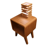 Bedside table with lamp