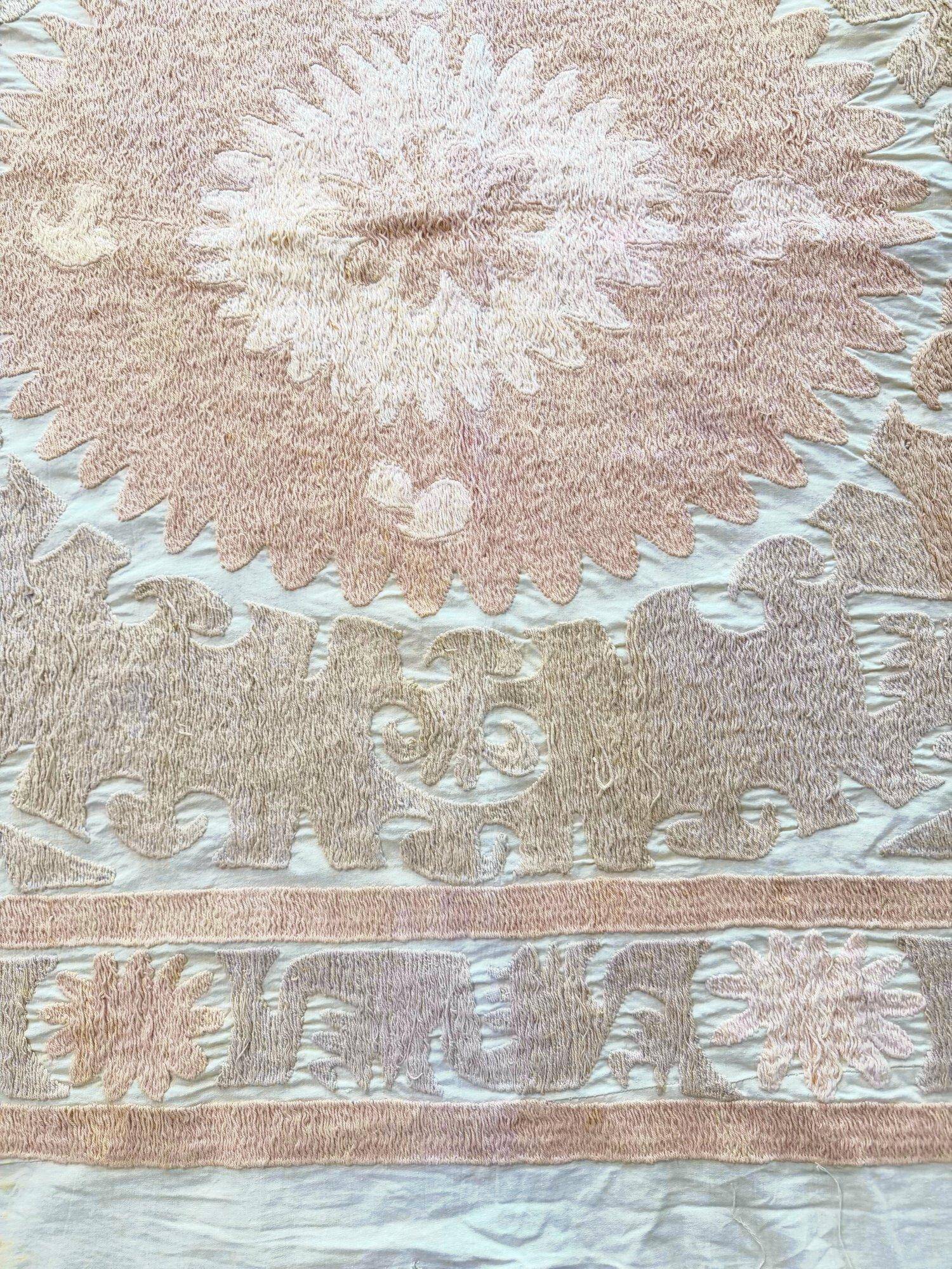 Vintage hand-embroidered tablecloth 124x143 cm