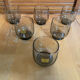 Set of 6 luminarc glasses grey smoke 1970s vintage #e395