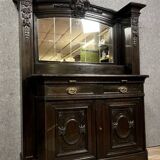Blackened wooden sacristy sideboard from the Napoleon III period, circa 1850