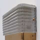 Pair of Modern Italian Murano Glass and Brass Sconces