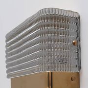 Pair of Modern Italian Murano Glass and Brass Sconces