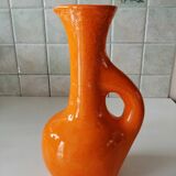 Orange terracotta vase